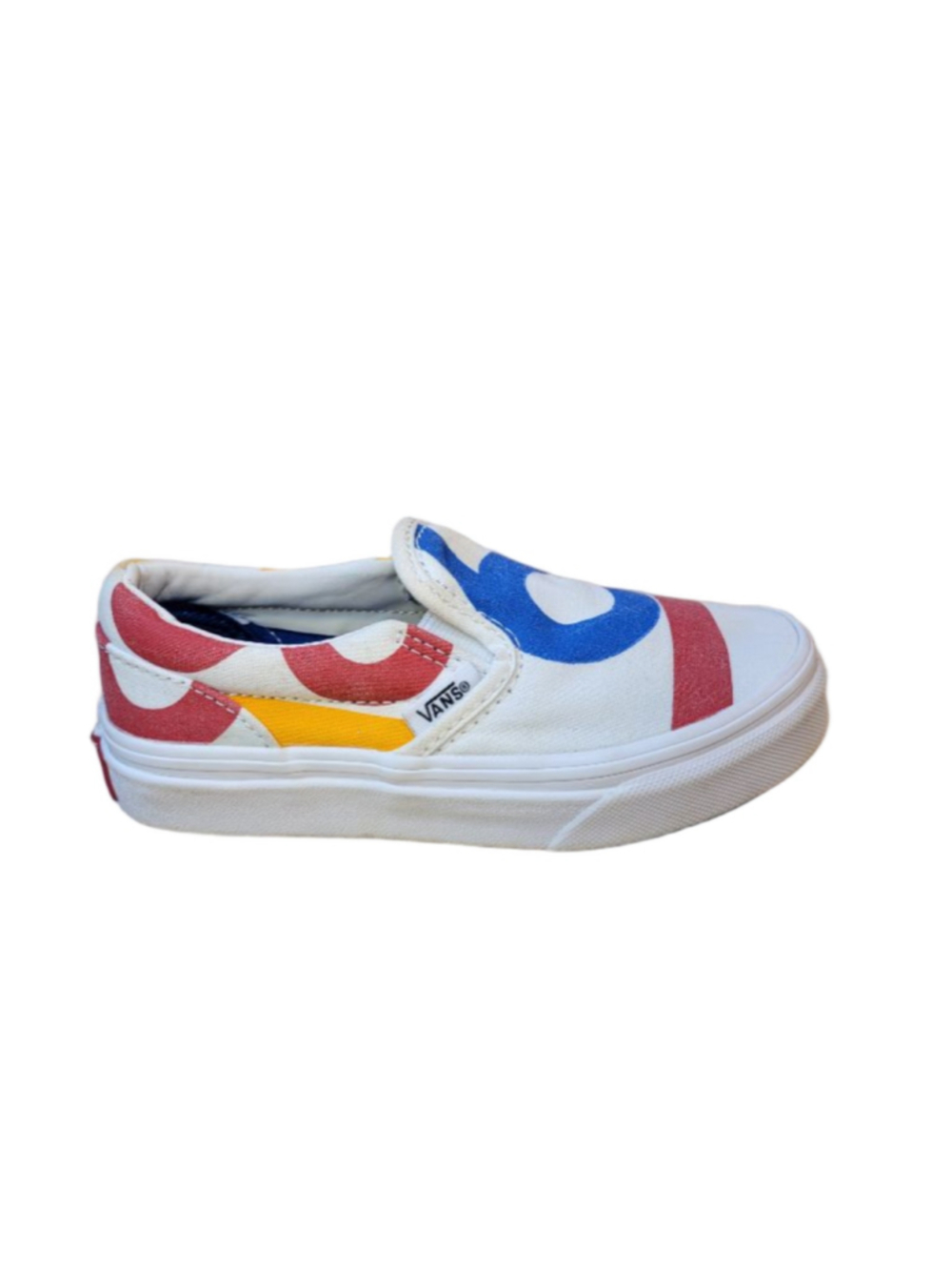 Vans Slip-On Club 66 White Blue Canvas Kids Athletic Shoes